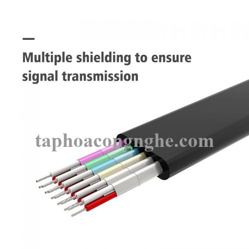 Ugreen 30112 5M màu Đen Cáp tín hiệu HDMI vỏ nhựa PVC cao cấp cáp dẹt HD120 30030112